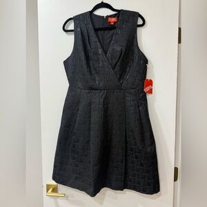 Kirna Zabete Black Textured Mini Dress